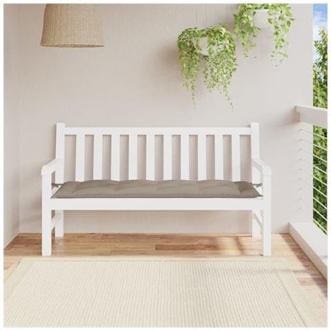 Cuscino Per Panca Tortora 150x50x3 Cm In Tessuto Oxford - Foto 1