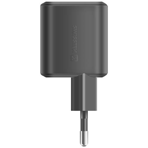 Spina 12w Con 1x Usb + 1x Usb-c Carica Rapida Dimensioni Compatte, Nero - Foto 2