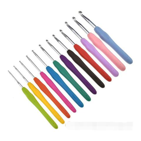 Set Di Uncinetti Da 12 Pezzi, Ago Da Uncinetto, 2/2,5/3/3,5/4/4,5/5/5,5/6/6,5/7/8 Mm Multicolor - Foto 2