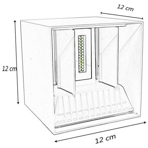 Applique A Parete Faretto 52 Led Luce Calda 22 Watt Esterno Interno Ip65 Es66gc - Foto 7