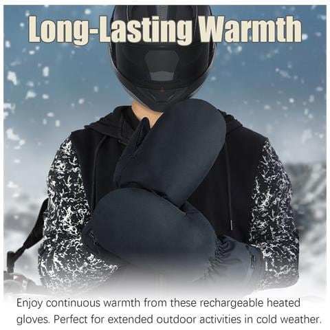 Guanti Riscaldati Con Cerniera, Batteria Ricaricabile Black Durata Della Batteria Di 4 Ore - Foto 5
