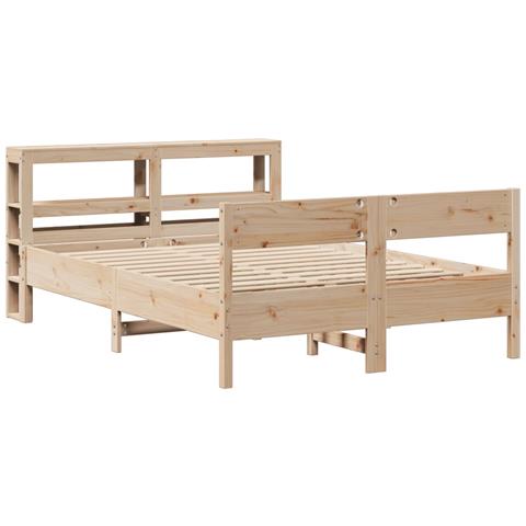 Letto Senza Materasso 150x200 Cm In Legno Massello Di Pino - Foto 3