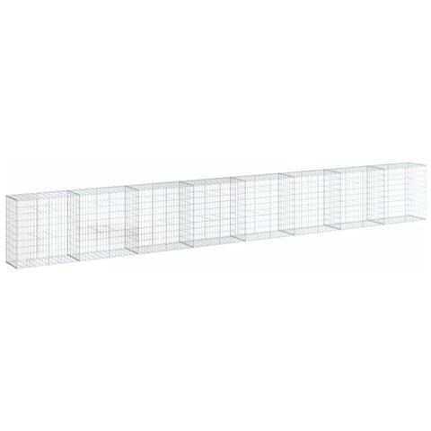 Cesto Gabbione Con Copertura 800x50x100 Cm Ferro Zincato - Foto 2