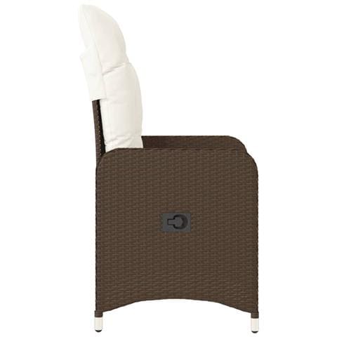 Sedie Reclinabili Giardino 2pz con Cuscini Marrone Polyrattan - Foto 10