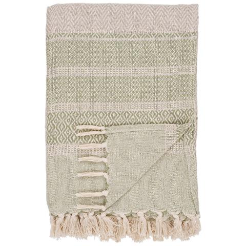 Plaid Manisa - Beige - Cotone - 130x180x0,5 Cm - Foto 1