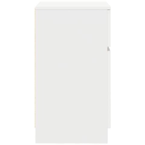 Comodino Bianco 39x35x65 cm in Legno Multistrato - Foto 2