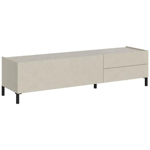 Porta Tv 1 Ribalta/2 Cassetti 160x42x40 Cm Solaria Cashmere - Foto 1