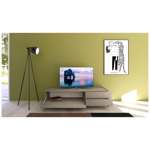 Porta Tv 1 Ribalta/2 Cassetti 160x42x40 Cm Solaria Cashmere - Foto 5