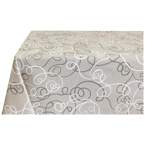 Tovaglia Per Salotto Cucina In Miros Misto Cotone Made In Italy Penelope Rp 140x140 Beige - Foto 5