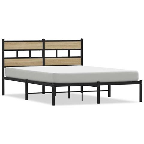 Giroletto Senza Materaso In Metallo Rovere Sonoma 140x190 Cm - Foto 2