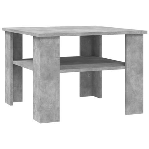 Tavolino Da Salotto Grigio Cemento 60x60x42cm Legno Multistrato - Foto 1
