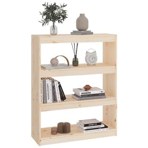 Libreria /divisorio 80x30x103,5 Cm In Legno Massello Di Pino - Foto 2