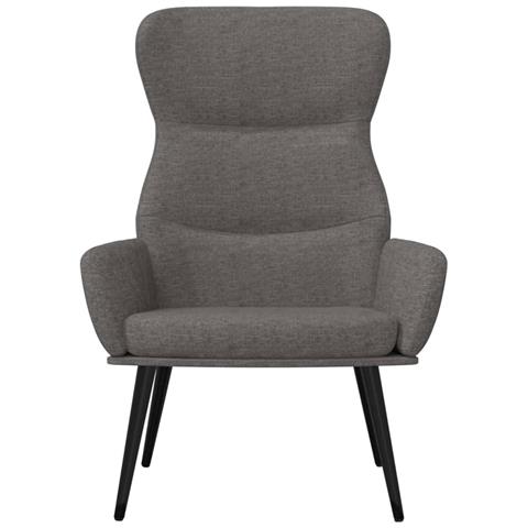 Sedia Relax Grigio Chiaro In Tessuto - Foto 2