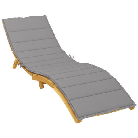 Cuscino Per Lettino Grigio 200x50x3 Cm In Tessuto Oxford - Foto 2