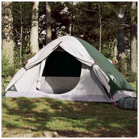 Tenda da Campeggio a Cupola per 2 Persone Verde Impermeabile - Foto 1