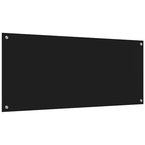 Retro cucina Nera 120x50x0.6 cm Vetro temperato - Foto 1