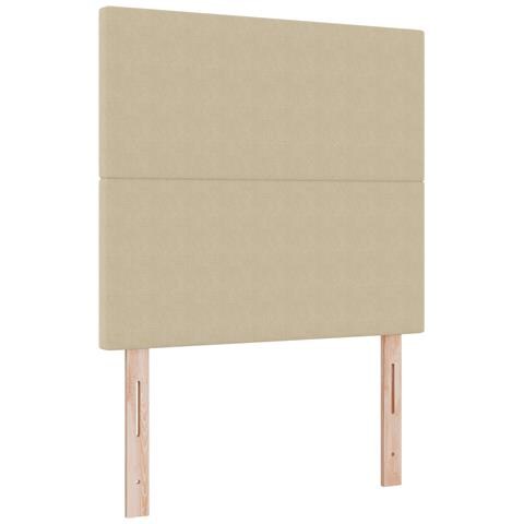 Testiera Design Semplice Verde Chiaro Grigio 100 cm Tessuto Corduroy - Foto 1