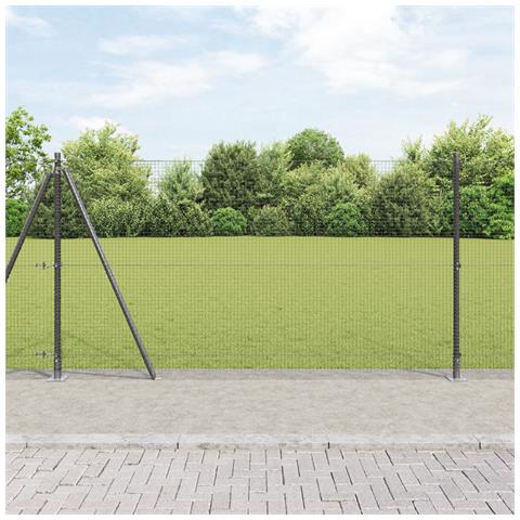 Recinzione Metallica Saldato con Base in Cemento 25 x 1,2 m - Foto 2