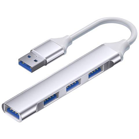 Adattatore Usb-c A 4 Porte: Espandi La Connettività Con Usb 2.0 E 3.0 Silver - Foto 2