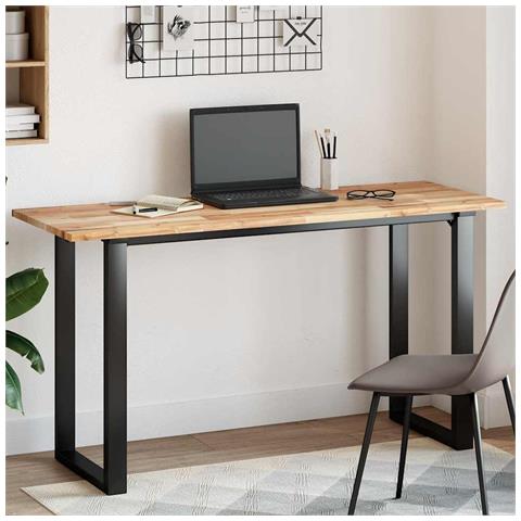 Piano Tavolo Rettangolare 120x50x2cm Legno Massello di Acacia - Foto 2