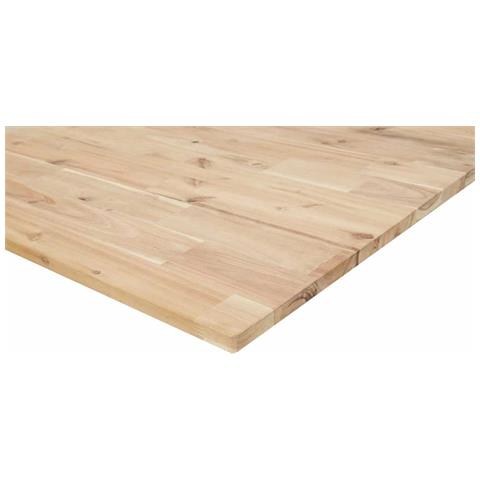 Piano Tavolo Rettangolare 120x50x2cm Legno Massello di Acacia - Foto 9
