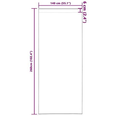 Tende con tende 2 pcs Crema 260x140cm Poliestere - Foto 9