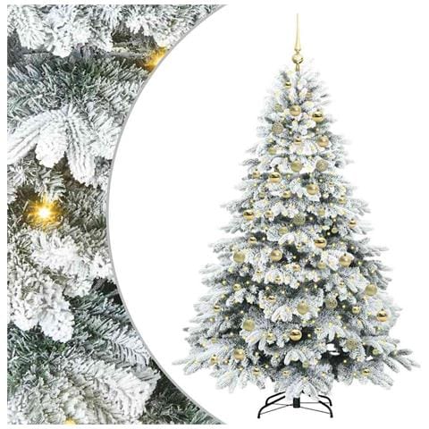 Albero di Natale artificiale con 300 LED Bianco 210 cm PE e PVC - Foto 1
