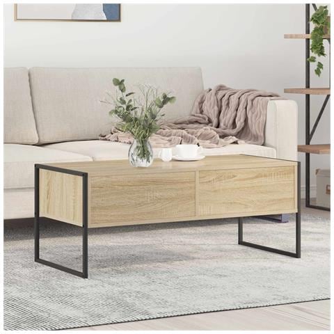 Tavolino da salotto Sonoma 100 x 46 x 40 cm Legno multistrato - Foto 2
