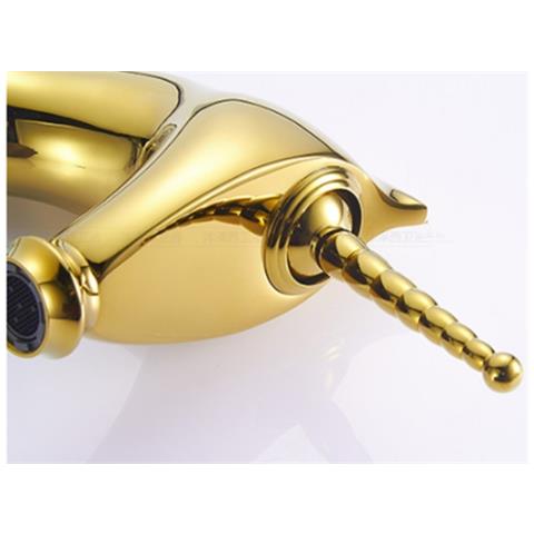 Rubinetto per lavabo da bagno, Blackswan, tipo M273 Unicorn, modello oro medio, misura 27,2 cm - Foto 4