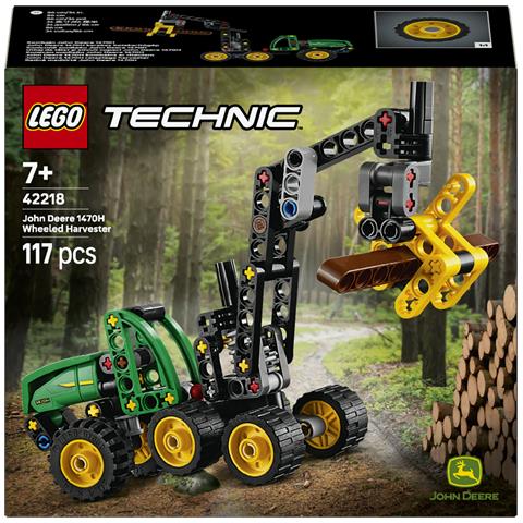 Technic 42218 Mietitrebbia Gommato John Deere 1470H, Veicolo Giocattolo da Cantiere, Braccio Rotante e Pinza, Regalo 7+ - Foto 1