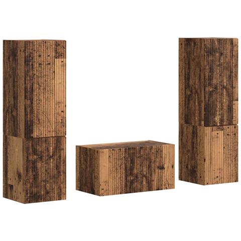 Set mobile TV 5 pcs Legno vecchio Legno multistrato - Foto 1