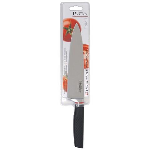 Coltello Cucina Professionale Living - Acciaio Inox Alta Qualità - Manico Antiscivolo ergonomico nero e rosso - per uso domestico e professionale - Made in Italy - Foto 2
