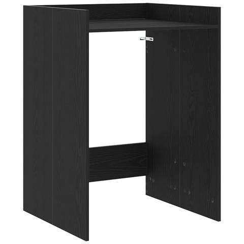 Mobiletto per lavatrice Rovere Nero 67,5 x 62 x 97 cm - Foto 1
