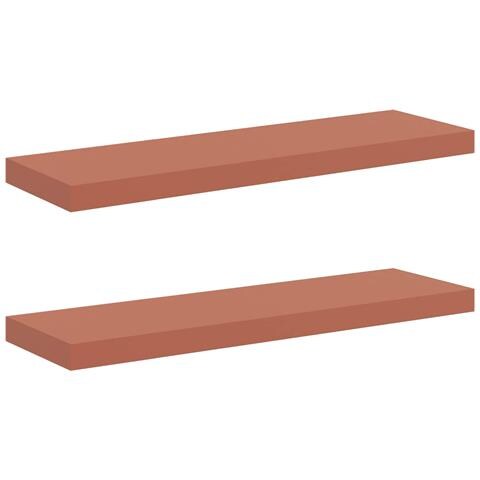 Scaffale da parete 2 pcs Rosso 80 x 23,5 x 4 cm - Foto 1