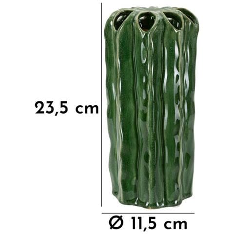 Vaso Cactus Tall Piccolo In Ceramica Verde A Forma Di Cactus - Foto 7