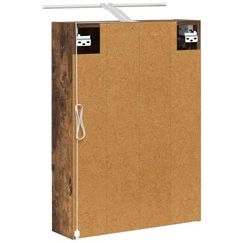 Mobiletto per specchio da bagno Rovere fumé 50 x 14,5 x 70 cm - Foto 9