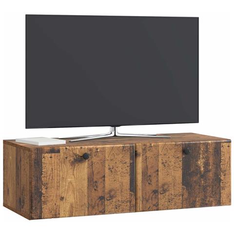 Mobile Porta TV da Muro 98 x 41 x 30 cm Legno antico - Foto 2