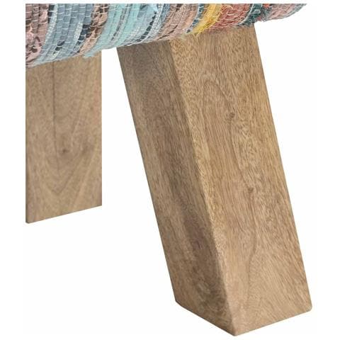 panca 60 x 30 x 45 cm Pelle Vera Multicolore - Foto 9