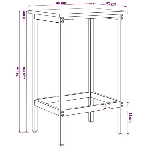 Sgabello da bar 2 pz Rovere Artigianale 40 x 32 x 74 cm - Foto 6