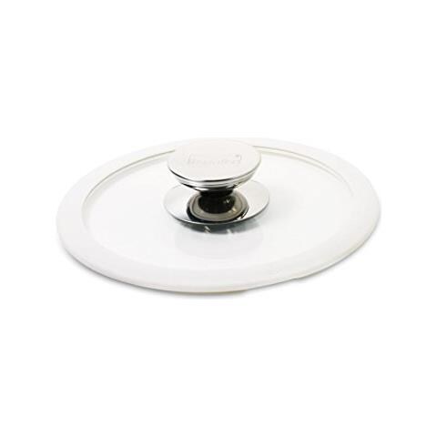Coperchio In Vetro Con Bordo Bianco In Silicone 24 Cm - Foto 1