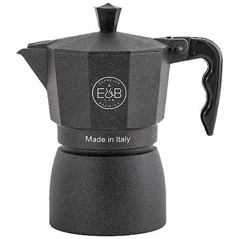 E&b Lab Moka Classic 3t Moka 3 Tazze Per Piani A Gas Competition Moka Filter Nero - Foto 1