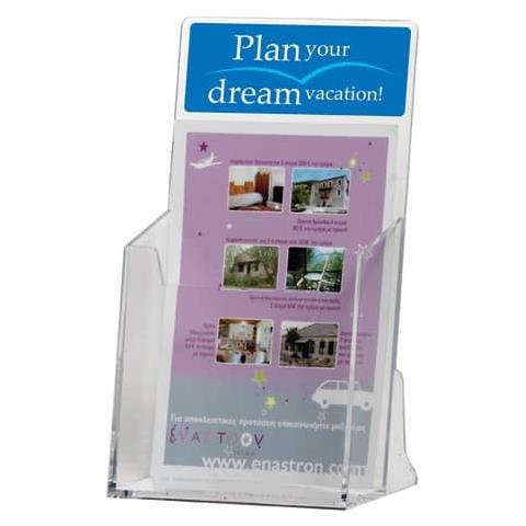 Portadepliant Da Tavolo O Parete In Polistirolo Trasparente A4 Kf04185 - Foto 1