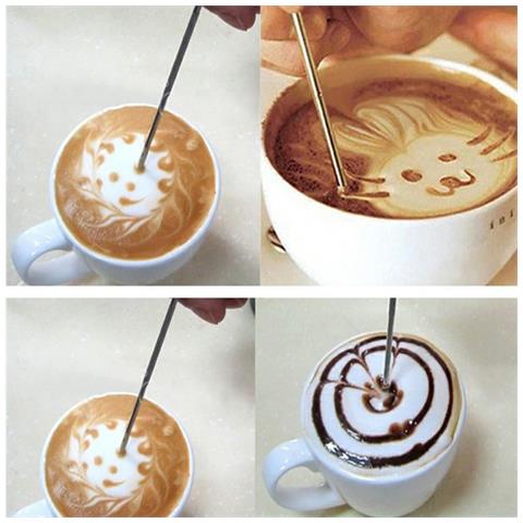 Motta Penna Latte Art Acciaio Inox 18 / 10 Professionale Gomma Rossa / blu Made In Italy - Acciaio Inox - Foto 1