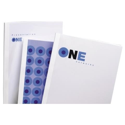 Copertine per rilegatura termica Standard 40 mm bianche (50) , Bianco, A4, 13,5 cm, 25,8 cm, 31,5 cm - Foto 1