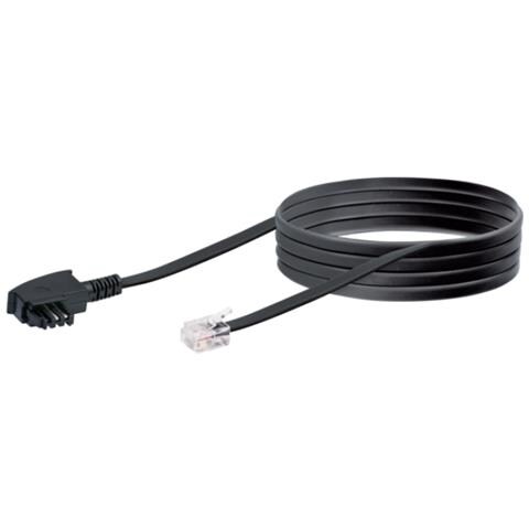 3.0m RJ-12 - TAE-F 3m Nero cavo telefonico - Foto 3