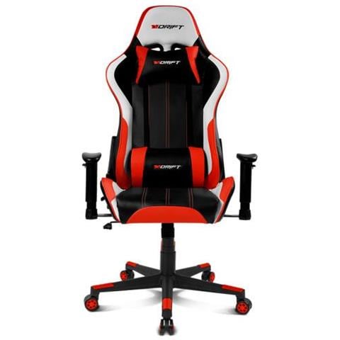 Dr175 Sedia Per Gaming Universale Seduta Imbottita Nero, Rosso, Bianco - Foto 1