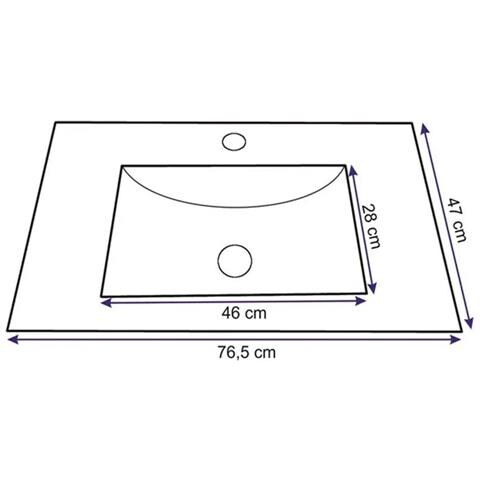 Lavabo Da Incasso Rea Dafne 75 - Foto 3