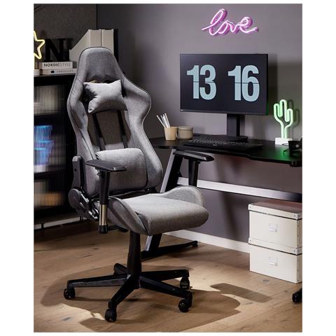 Sedia Da Gaming Warrior Grigio Scuro - Foto 8