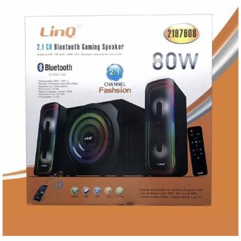 Trade Shop - Sistema Altoparlanti Casse 2.1ch Bluetooth Gaming Speaker 80w Telecomando 2197608 - Foto 1