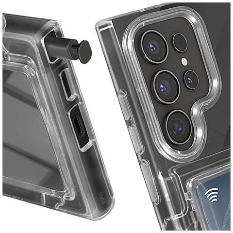 Cover Per Samsung Galaxy S24 Ultra Antishock Rigida Bordi Sollevati, Trasparente - Foto 2